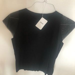 Wolford XS short sheer sleeved top